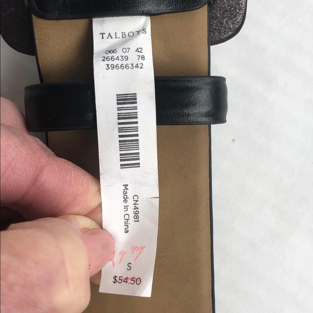 Talbots Women’s Leather Belt , Brown/Black Size S